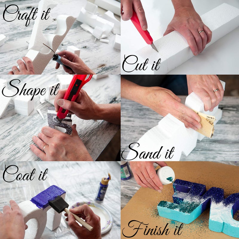 SilverlakeLLC Silverlake 6x6x1 Craft Foam Squares for Styrofoam Board Projects (24-Pack) - Image 2